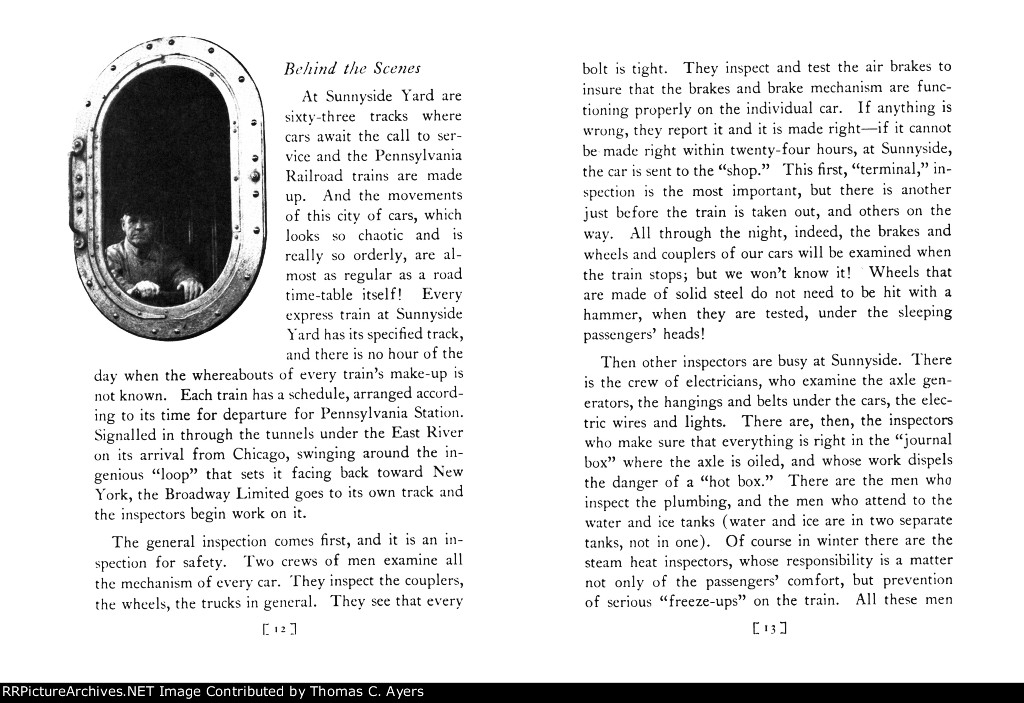 PRR "Broadway Limited," Pages 12-13, 1927